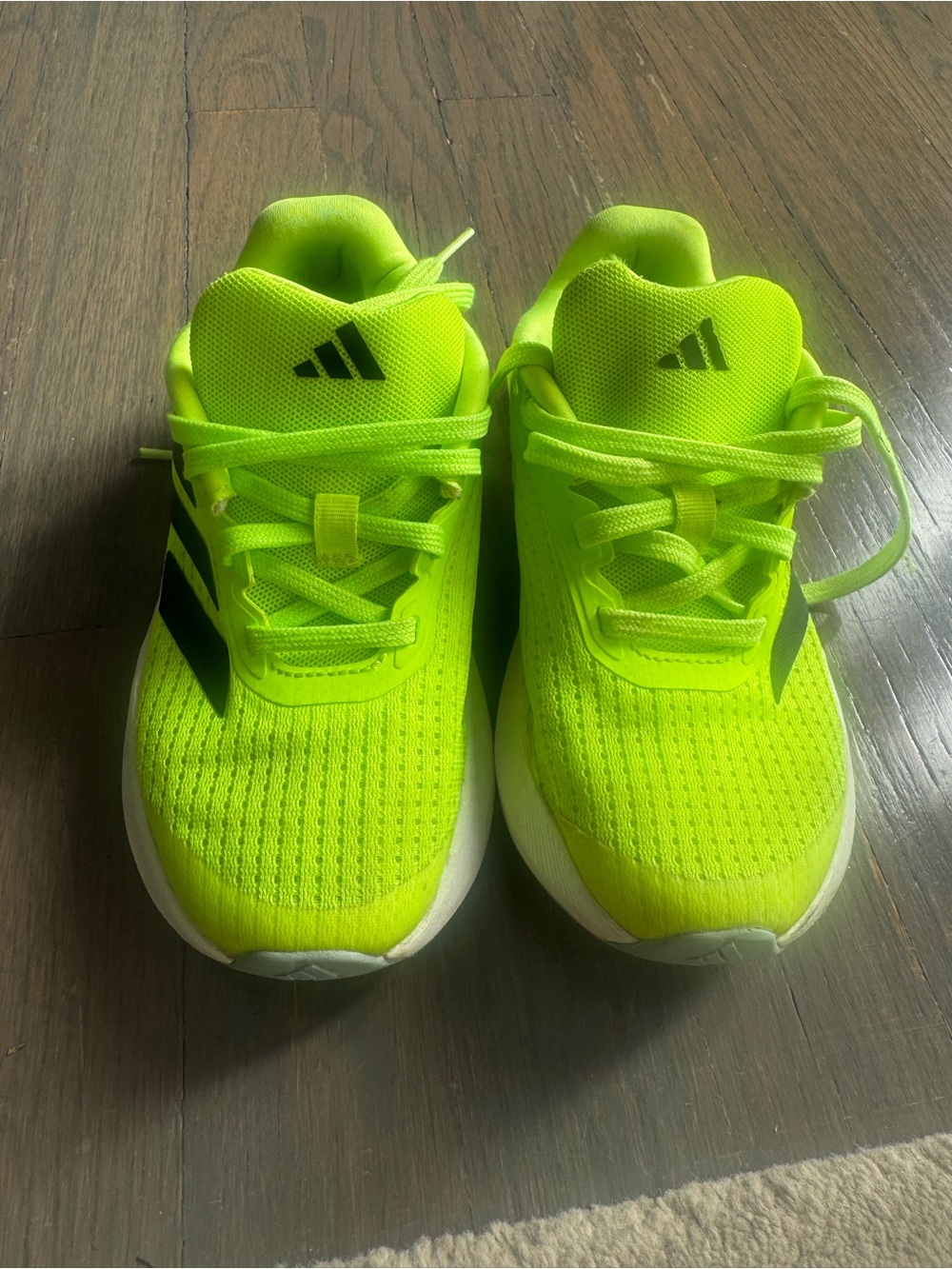 adidas Kids Neon Yellow-Green Athletic Sneakers